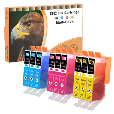 Produktbild von D&C 9X Druckerpatronen Kompatibel für Canon PGI-525 CLI-526 für Canon Pixma IP4840 IP4850 IP4900 MG5140 MG5150 MG5240 MX710 MX715 MG6100 MG6150 MG6200 IP4950 IX6550 MG5250 MG5300 MG5340 MG5350 MG6250