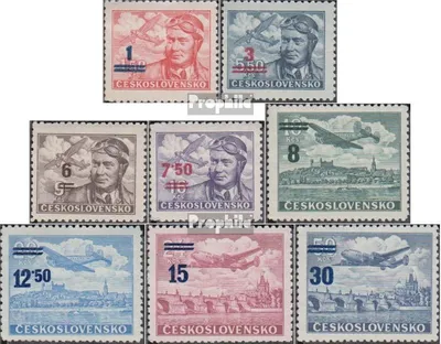 Produktbild von Briefmarken Tschechoslowakei 1949 Mi 586-593 (kompl.Ausg.) postfrisch Flugpost