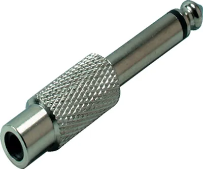 Produktbild von Audio Adapter 6,3mm Klinke Mono Stecker auf Cinch Buchse, Metall, Good Connections®