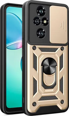 Image de Etui pour Honor 200 Pro, étui en silicone TPU avec anneau de support, protection de l'appareil photo Or