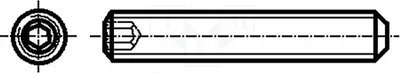Obrázek produktu pro 100 kusů šroubů, šestihranný profil, 1,5 mm, M3x6, hlava: bez hlavy, norma: 0,5 DIN: 913, 1235524
