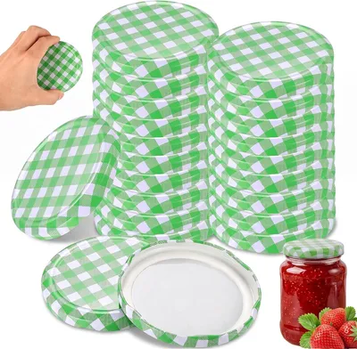 Productafbeelding van Schroefdeksel, groen, 82 mm diameter, 50 stuks, voor inmaakpotten