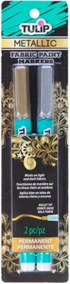 Zdjęcie produktu dla Tulip | Markery do tkanin, kryjące, metaliczne, 2 szt.
