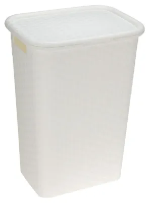 Produktbild von Storage Solutions Waschekorb - Rattan mit Deckel - weis - 60 l