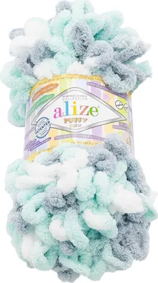 Immagine prodotto di Colore PUFFY - 100g / 9 m - Bianco, Grigio, Menta