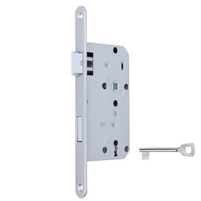 Produktbild von Metall- Einsteckschloss BB PZ WC Türschloss Zimmertürschloss 55mm Dornmaß Stulp 235x20mm Buntbart links