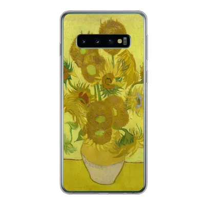 Produktbild von MuchoWow® Handyhülle Schutzhülle Hülle für Samsung Galaxy S10 Sonnenblumen - Vincent van Gogh Silikon Softcase Handy Hülle - Handytasche