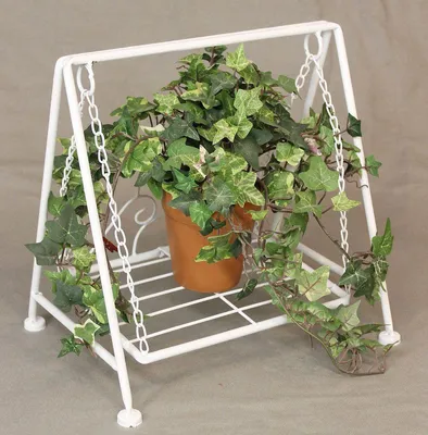 Obrázok produktu pre Kvetinová stolička Swing "Romance" Biela 2073 Kvetinový stojan 30 cm Dekorácie pre bábiky