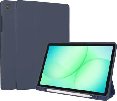 Productafbeelding van Accezz Smart Silicone Bookcase voor de Samsung Galaxy Tab A11 Plus / A9 Plus - Donkerblauw