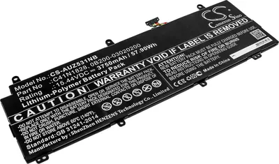 Produktbild von TECHTEK Laptop Akkus Kompatibel mit [Asus] GX531GV, GX531GW, GX531GW-78A27CB1, GX531GW-AH76, GX531GW-AS73, GX531GW-ES006T, GX531GW-ES007T, GX531GW-ES