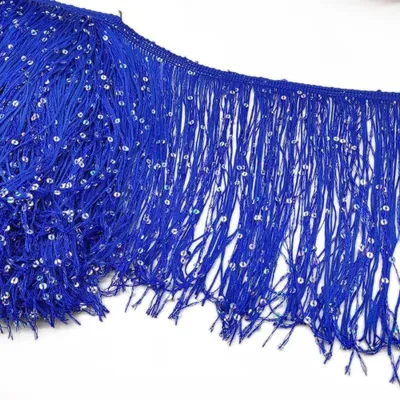 Productafbeelding van Decoratieband 1 Meter - Franjes/Franje - Naai-accessoires - Doe-het-zelf Naaien - Gordijnen/Tafelloper - Hoogwaardig Polyester