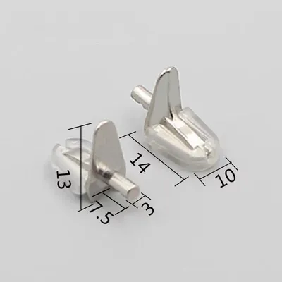 Produktbild von 20 Stück - Regalhalter - 3 mm Glasregalträger - für Schränke - Bücherregale - Möbel