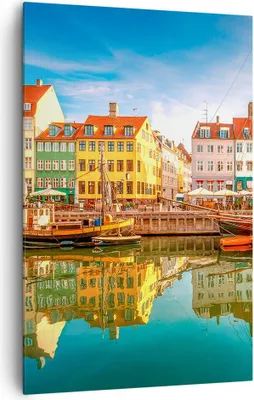 Produktbild von Bild auf Leinwand - Leinwandbild - Einteilig - Segelboote Wasser Architektur Hafen - 80x120cm - Wand Bild - Wandbilder - Leinwanddruck - Wanddekoration - Leinwand bilder - Wandbild - PA80x120-2873