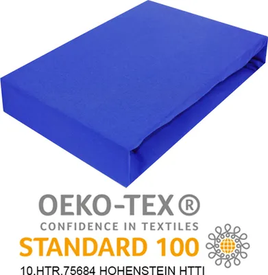 Produktbild von Spannbettlaken 80x160cm SAPHIRFARBEN Jersey Spannbetttuch 100% BAUMWOLLE Bettlaken Laken