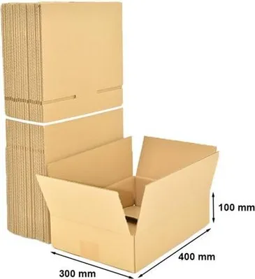 Zdjęcie produktu dla Pakiet - Karton Klapowy 400x300x100mm B360 - 50