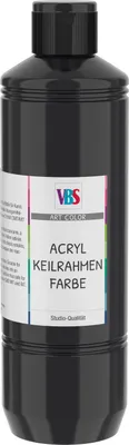 Produktbild von VBS Acryl Keilrahmenfarbe, 500ml Schwarz