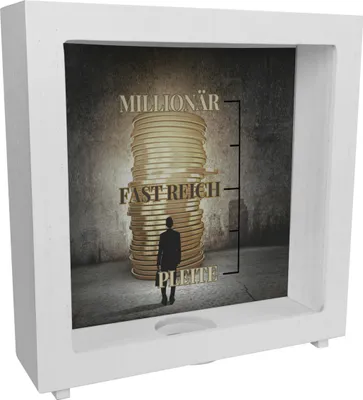 Produktbild von Millionär Rahmen Spardose aus Holz