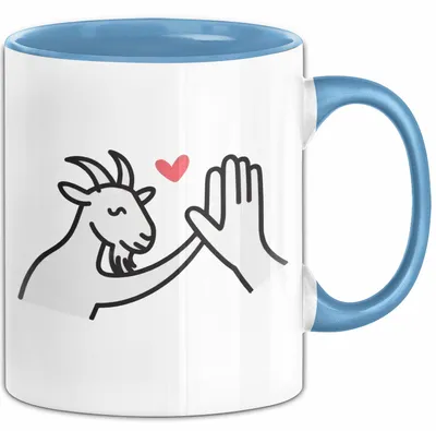 Produktbild von Ziegenbauer Ziegen Tier Tasse Geschenk Lustige Geschenkidee Spruch (Blau)