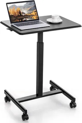 Produktbild von Famanu Höhenverstellbares Büro mit Rollen - Tragbares Laptop Büro für Zuhause und Büro