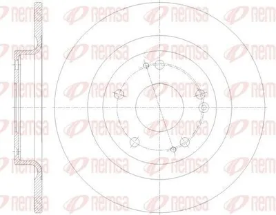 Produktbild von 2x REMSA Bremsscheibe 62101.00 hinten für HONDA CIVIC X Schrägheck (FC_ FK)