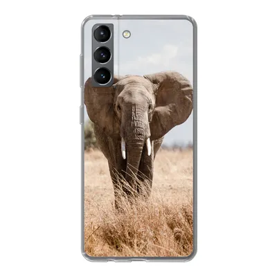 Produktbild von MuchoWow® Handyhülle Schutzhülle Hülle für Samsung Galaxy S21 Elefant - Natur - Tiere - Porträt Silikon Softcase Handy Hülle - Softcase