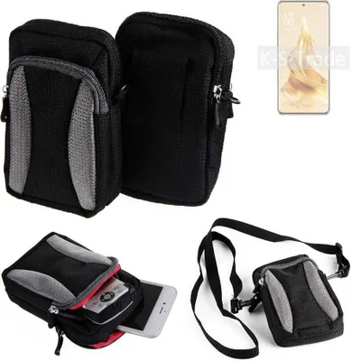 Produktbild von K-S-Trade Holster Schutz Hülle kompatibel mit Oppo Reno9 Handy Hülle Gürteltasche Umhängetasche mit Zusatzfach schwarz