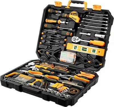 Immagine prodotto di Valigetta per utensili manuali - Set di utensili - 228 pezzi - Gialla - Completa - Valigetta in metallo