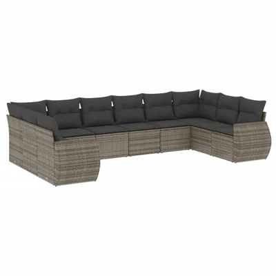 Zdjęcie produktu dla VidaXL 3221869, Ciemny Szary, Rotang, Stal, 110 kg, Dorośli i dzieci, 710 mm, 620 mm