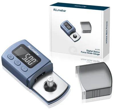 Digitale Tonarmwaage 0–5 g, 0,01 g Auflösung, blau