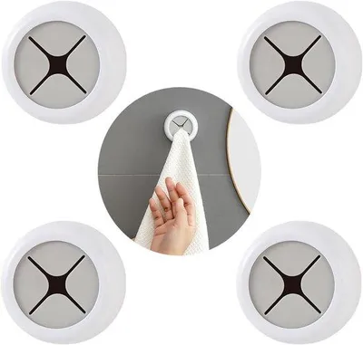 Productafbeelding van Zelfklevende Handdoekhouders voor Keuken en Badkamer (4 stuks)