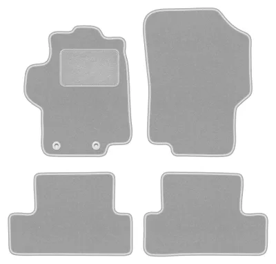 Produktbild von Velours-Fußmatten für Peugeot 1007 2004-2009 (Minivan) – 4-tlg, Grau, passgenau – Wielganizator OSLO