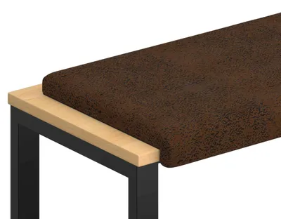 Image de vidaXL Coussin de banquette en similicuir, couleur marron, profondeur 35 cm