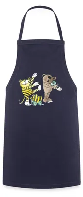 Produktbild von Spreadshirt Janosch Tiger und Freunde Machen Musik Kochschürze, One size, Navy