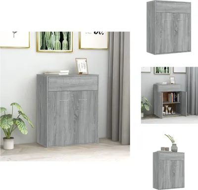 Obrázok produktu pre vidaXL Príborník Grey Sonoma 60x30x75 cm Materiál na báze dreva - Príborníky