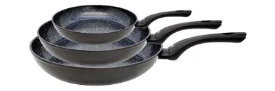Produktbild von ELO Belugo Pfannenset geschmiedetes Aluminium antihaftbeschichtet Induktion schwarz 3-teilig