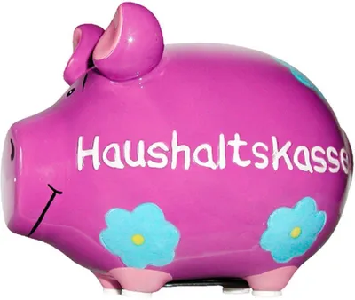 Produktbild von Sparschwein Keramik Rosa 12,5 x 9 cm Art Deco Haushaltskasse Dekoration
