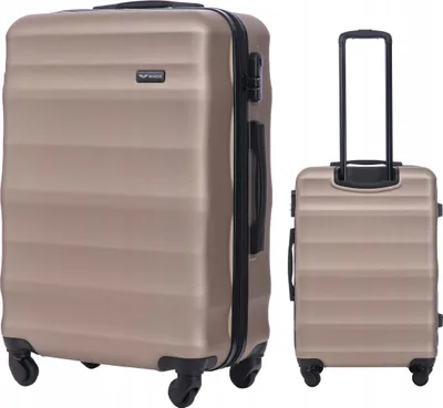 Obrázok produktu pre WINGS VULTURE 24" pevný kufor ABS, 66x43x27 cm, 63 l, s kombinovaným zámkom a 4 kolieskami, robustný stredne veľký vozík na cesty