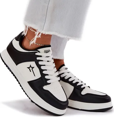 Zdjęcie produktu dla Sneakersy Damskie Big Star RR274A240 HI-POLY SYSTEM Biało-Czarne 37