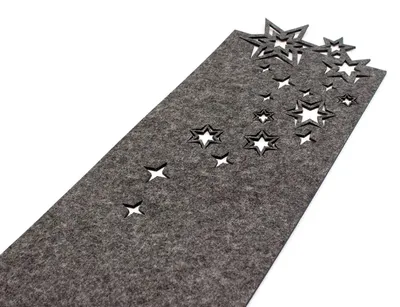 Produktbild von Tischläufer für Weihnachten aus Filz in Anthrazitfarbe