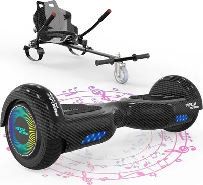 Produktbild von MEGA MOTION 6.5 Hoverboard mit sitz hoverkart GO-Kart für Kinder mit LED Leuchten & Bluetooth Musik Skateboard