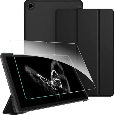 Produktbild von Fintie Hülle für Samsung Galaxy Tab A11+ Plus 11" 2025 / Tab A9+ Plus 11 Zoll 2023 Tablet mit Schutzfolie, Ultradünn Schutzhülle mit Translucent Rückseite Cover, Schwarz