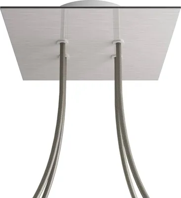 Image de Creative-Cables Rosace Rose-One carrée, 200 mm, avec 4 trous centraux et 4 trous latéraux
