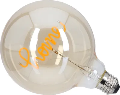 Produktbild von GILDE Leuchtmittel (LED), "Home", Schriftzug, Glas, orange,  H. 17 cm, D. 12 cm 59300