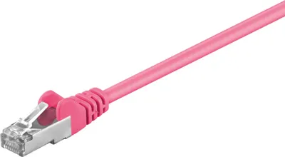 Image de Goobay 93412 CAT 5e Câble patch, SF/UTP, magenta, 10 m - CCA mélange de cuivre