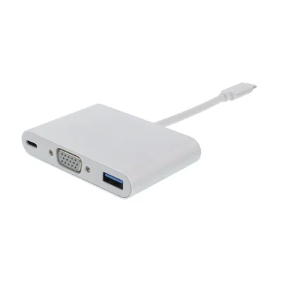 Produktbild von Koncentrator Thunderbolt 3, konwerter USB 3.1 typu C na VGA, USB 3.0 i USB typu C