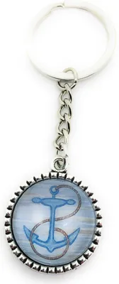 Immagine prodotto di Onwomania Portachiavi Ancora Corda Blu Keis Ciondolo in metallo Charm