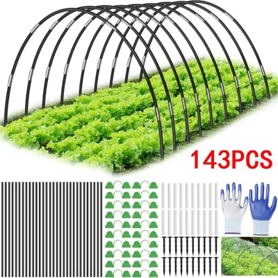 Produktbild von Gewächshausbögen - Hochbeet Stützrahmen - Metall - Set - Größe 4XL - Für Netze, Vlies und Folientunnel