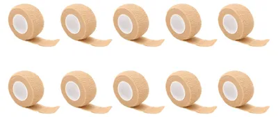 Image de 10 bandages autocollants, environ 2,5 cm de large, 0,9 m de long, élastiques, souples, confortables, respirants