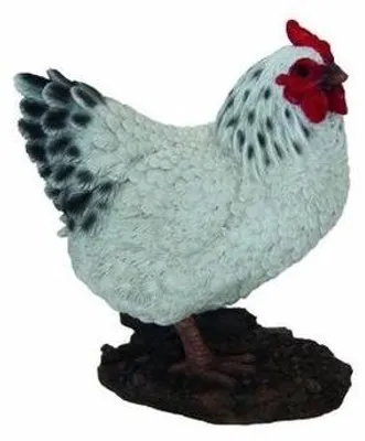 Produktbild von Esschert Design Gartentierstatue - Huhn - weis - 20 cm - Polystone