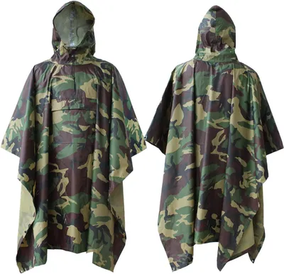 Productafbeelding van Waterdichte poncho multifunctionele regenponcho voor volwassenen, waterdicht voor buitenactiviteiten, Upgrade-camouflage2, XL